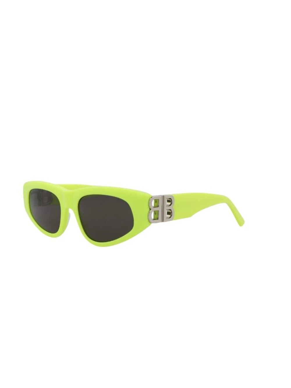 New Balenciaga Women's Sunglasses Cat Eye Acetate Frame Yellow Silver Grey